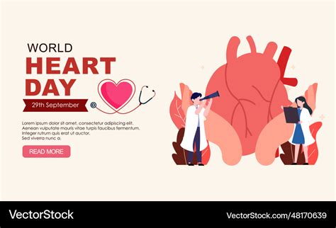 World heart day poster campaign Royalty Free Vector Image