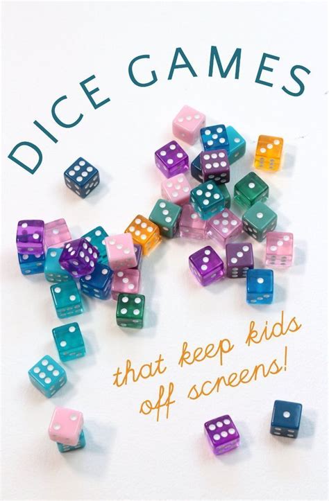 Best Dice Games for Kids: Have Fun and Learn New Skills! | Family fun games, Dice games, Crafts ...