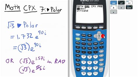 Polar or Trig Form of a Complex Number TI 84 Calculator - YouTube