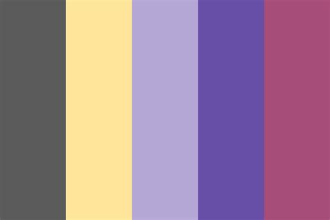 Elegant Yellow-Purple with Gray Table Color Palette