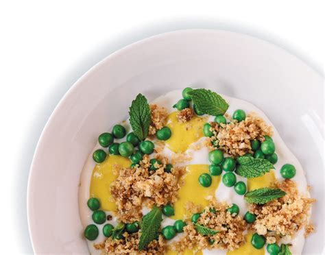 Fromage Blanc with English Peas, Breadcrumbs, and Artichoke Vinaigrette | Edible Delmarva