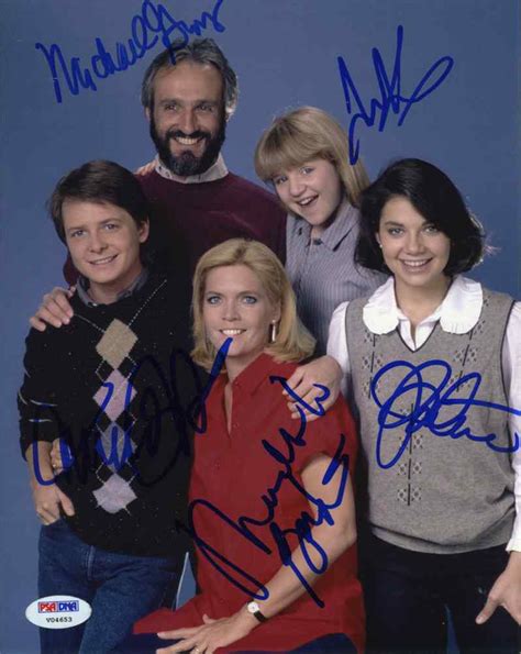 Family Ties Cast by 5 Members Signed 8x10 Photo Certified Authentic PSA/DNA COA