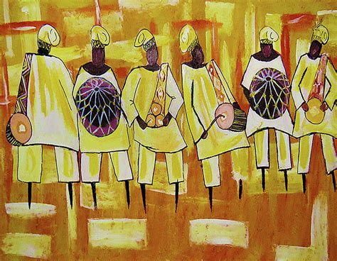 Yoruba Drumming Culture from Nigeria Painting by Chi Chi | Pixels