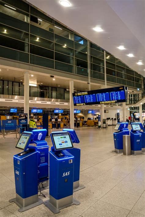 February 18, 2019. Kastrup Airport in Denmark, Copenhagen. Theme Transport and Architecture ...