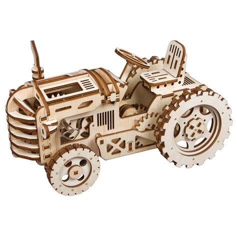 Wooden Puzzle DIY 3D Mechanical Gears - Tractor by Hands Craft ...