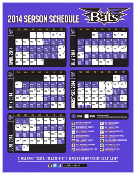 Louisville Bats Schedule 2014 | Major League Baseball | Baseball Teams