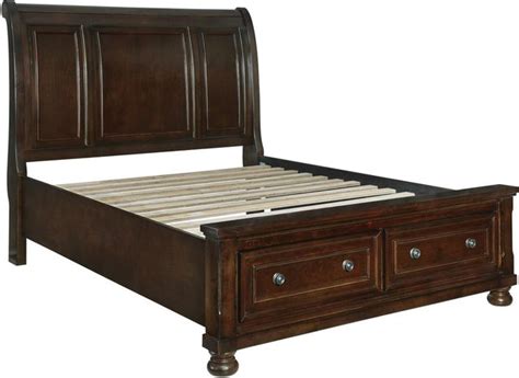 Millennium® by Ashley® Porter Rustic Brown Sleigh Storage Bed | Urner's | Bakersfield, CA