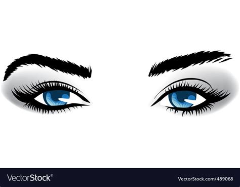 Woman blue eyes Royalty Free Vector Image - VectorStock