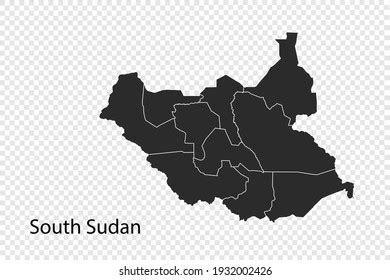 Modern Map South Sudan States Stock Vector (Royalty Free) 436555906 | Shutterstock