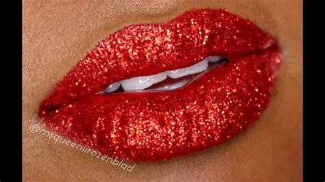 Red Glitter Lipstick