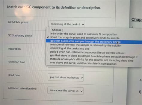 Solved Match each GC component to its definition or | Chegg.com