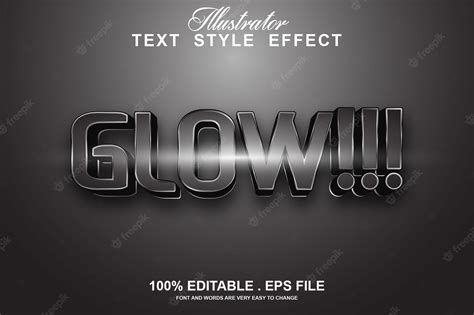 Glow text effect editable - Stokverse