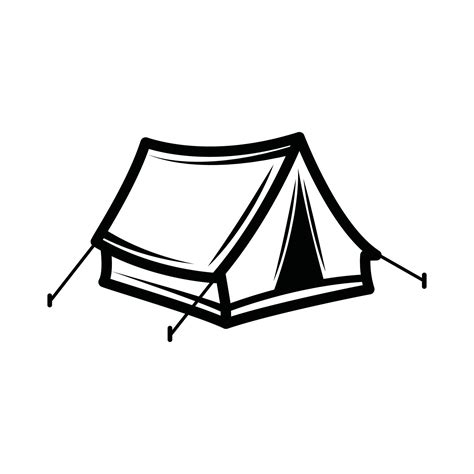 carpa retro vintage para acampar. se puede usar como emblema, logotipo ...