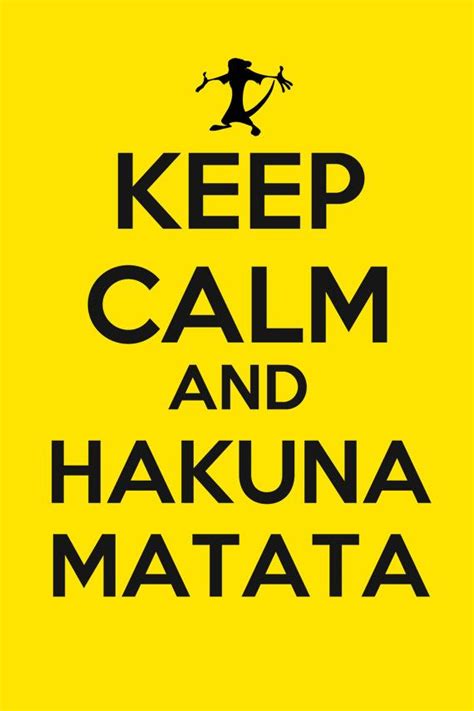 Keep Calm And Hakuna Matata (Lion King). $8.90, via Etsy. | Keep calm ...