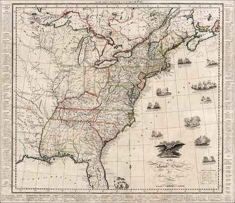 A scarce War of 1812-era map of the United States - Rare & Antique Maps