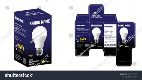 Led Bulb Packaging Box Design Illustration Stock Vector (Royalty Free) 2192772255 | Shutterstock