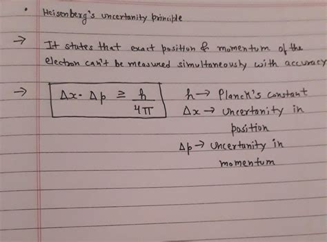 Formula of Heisenberg uncertainty principle is: