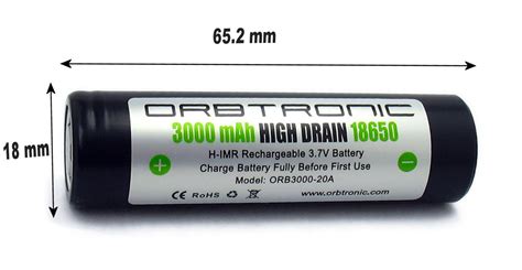 18650 Battery Review, Test, Specs 2018: 18650 Battery size-dimensions. What do all these numbers ...