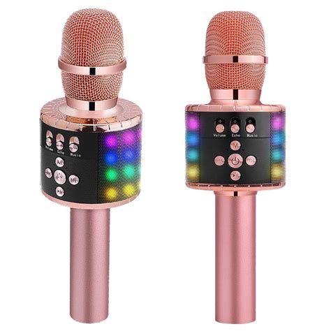 Buy Portable Handheld Home Party Karaoke Machine Wireless Bluetooth Karaoke Microphone Flashing ...