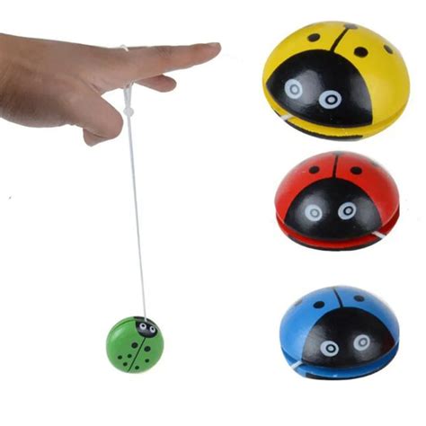 Aliexpress.com : Buy Cute Animal Wooden Yoyo Toys Portable Ladybug Printing Yoyo Ball For ...