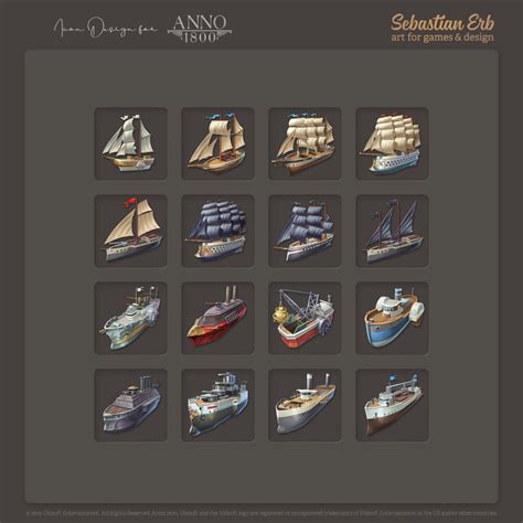 ArtStation - Icon design for ANNO 1800 Game Icon, Strategy Games, User ...