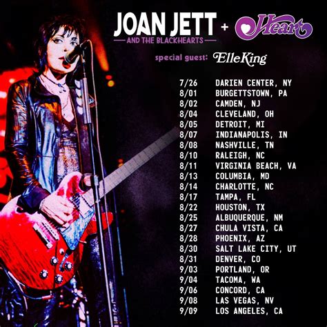 Joan Jett & HEART, 2019 tour dates. Joan Jett, Virginia Beach, Special ...