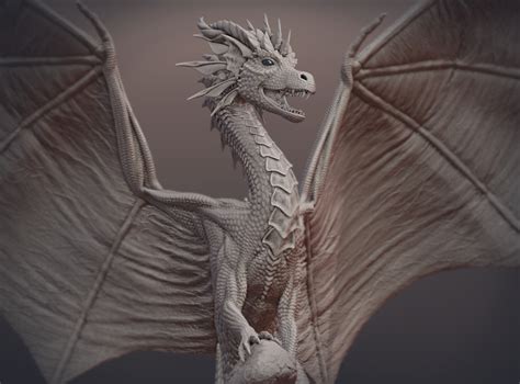 ArtStation - Realistic Dragon Sculpture