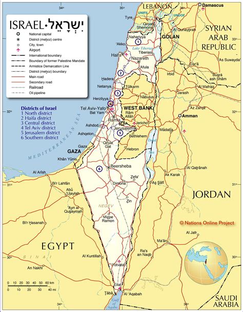 Mapa de Israel | Nation online and Israel