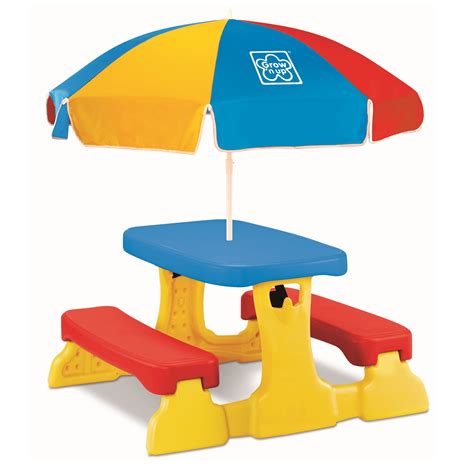 Quick Fold Picnic Table with Umbrella - Walmart.com