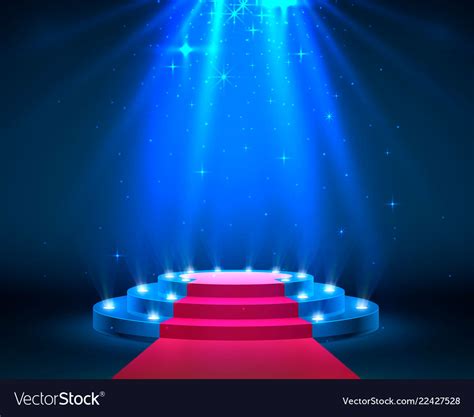 Stage podium scene with for award ceremony Vector Image