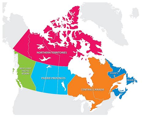 Provinces And Territories Of Canada Map