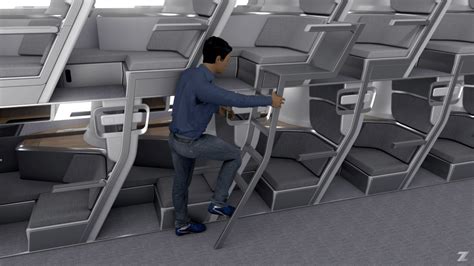 This double-decker airline seat is the stuff of budget travel dreams ...