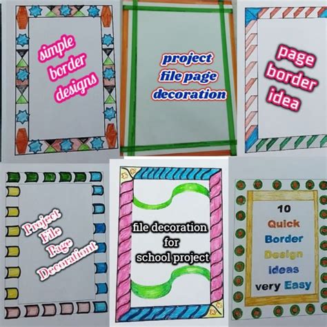 10 Easy Border Design For School Project File