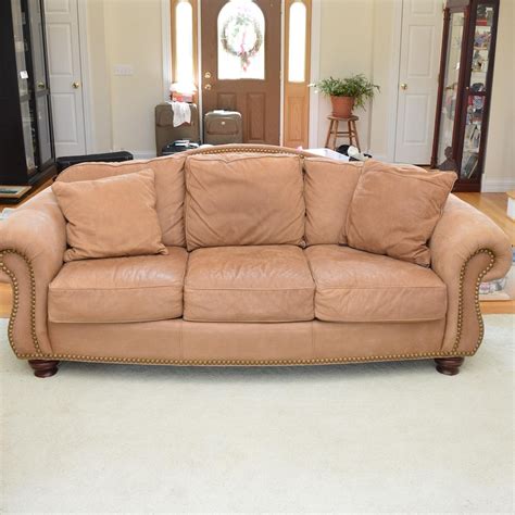 Nubuck Style Leather Sofa by Thomasville | EBTH