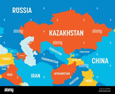 Central asia map hi-res stock photography and images - Alamy