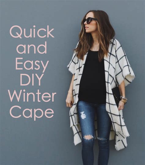 Quick and Easy DIY Winter Cape | Do it yourself ideas and projects