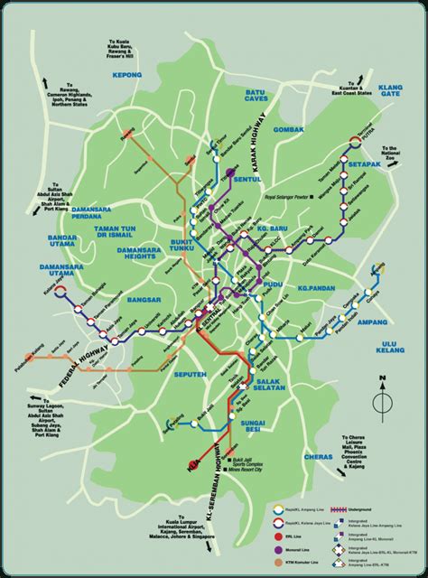 Kuala Lumpur Metro Map - ToursMaps.com