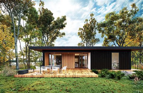 Modular Container Home in Forest | Brilliant Visual on Behance ...