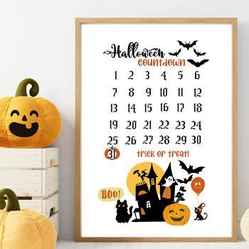 Halloween countdown printable / Halloween Advent calander by kirsty Yiu