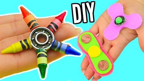 DIY FIDGET SPINNERS! 3 Ways To Make A Fidget Spinner Toy! - YouTube