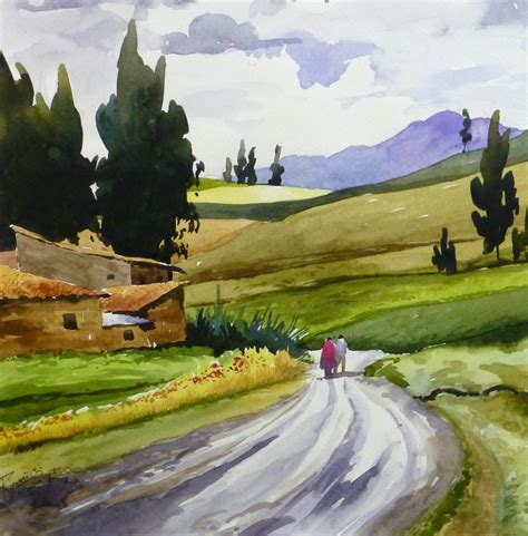 Landscape Watercolor Painting
