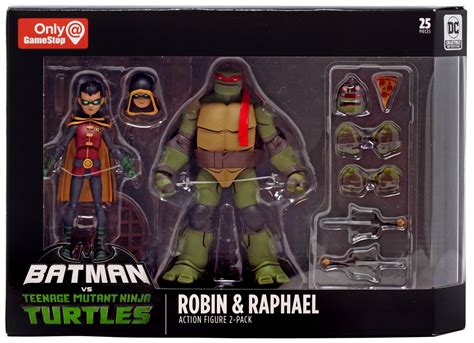 DC Teenage Mutant Ninja Turtles Batman vs TMNT Robin Raphael Exclusive Action Figure 2-Pack DC ...