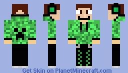 Creeper Hoodie Minecraft Skin