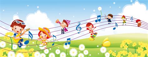 Childrens Cartoon Music Poster Background Material, Cartoon, Kids ...