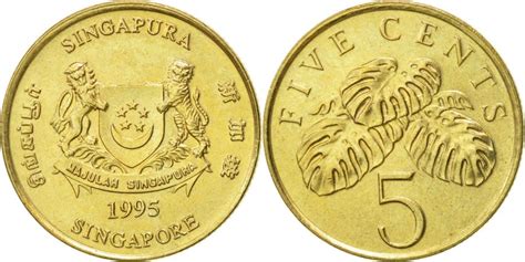 Singapore, 5 Cents, 1995, Singapore Mint, , Aluminum-Bronze, KM:99