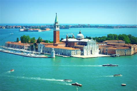 San Giorgio Maggiore Island Aerial View Italy Stock Photo - Image of boats, attraction: 84582798
