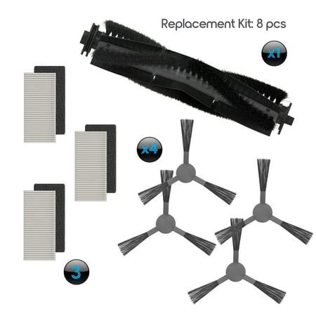 Ionvac Filter and Brush Replacement Kit Compatible With the ionvac Smart Clean Robot Vacuum ...