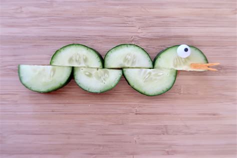 Cucumber Snack Vegetable Art Recipe for Picky Eaters