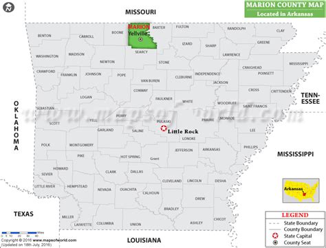 Marion County Map, Arkansas