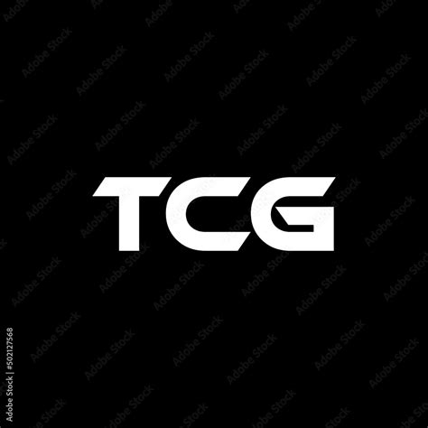 TCG letter logo design with black background in illustrator, vector logo modern alphabet font ...